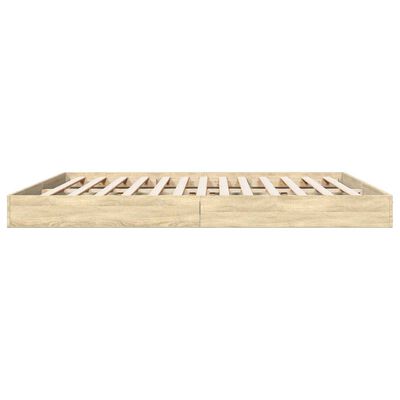 vidaXL Bed Frame without Mattress Sonoma Oak 200x200 cm Engineered Wood