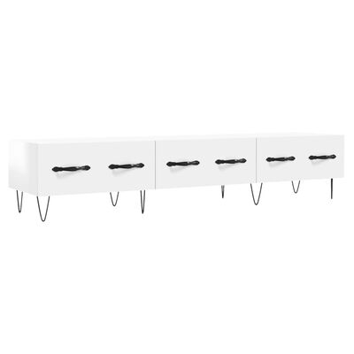 vidaXL TV Cabinet High Gloss White 150x36x30 cm Engineered Wood