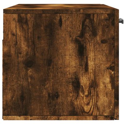 vidaXL Wall Cabinet Smoked Oak 80x36.5x35 cm Engineered Wood