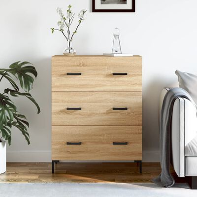 vidaXL Sideboard Sonoma Oak 69.5x34x90 cm Engineered Wood