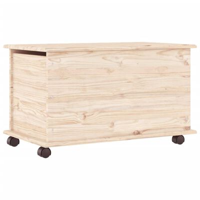 vidaXL Storage Chest with Wheels ALTA 73x39.5x44 cm Solid Wood Pine