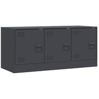 vidaXL TV Cabinet Anthracite 99x39x44 cm Steel