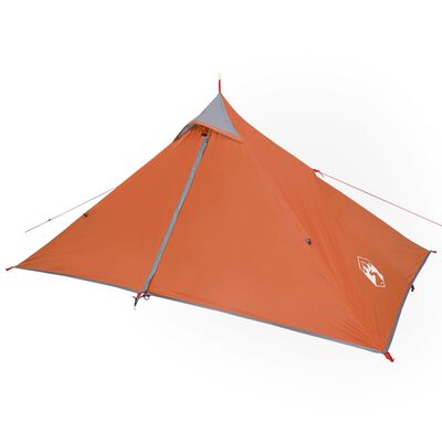 vidaXL Camping Tent Tipi 1-Person Orange Waterproof