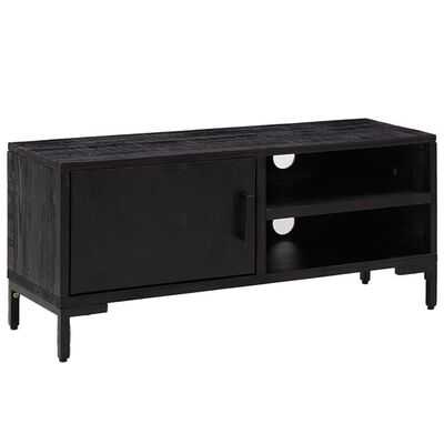 vidaXL TV Cabinet Black 90x30x40 cm Solid Pinewood