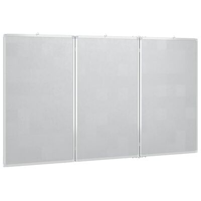 vidaXL Magnetic Whiteboard Foldable 120x100x1.7 cm Aluminium