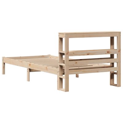 vidaXL Bed Frame without Mattress 100x200 cm Solid Wood Pine