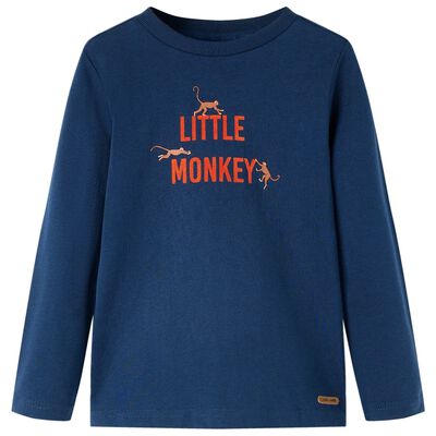 Kids' T-shirt with Long Sleeves Navy Blue 92