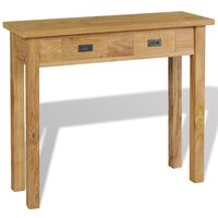 vidaXL Console Table Solid Teak 90x30x80 cm