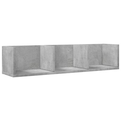 vidaXL Wall Cabinets 2 pcs Concrete Grey 75x18x16.5 cm Engineered Wood