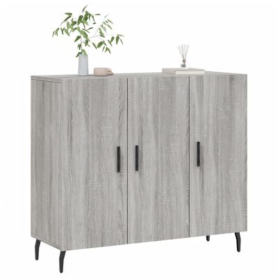 vidaXL Sideboard Grey Sonoma 90x34x80 cm Engineered Wood