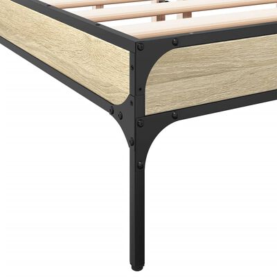 vidaXL Bed Frame without Mattress Sonoma Oak 120x190 cm Small Double