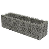 vidaXL Gabion Raised Bed Galvanised Steel 180x50x50 cm