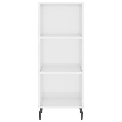 vidaXL Highboard High Gloss White 34.5x34x180 cm Engineered Wood