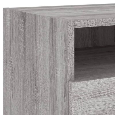 vidaXL Bedside Cabinets with LED Lights 2 pcs Grey Sonoma 40x39x37 cm