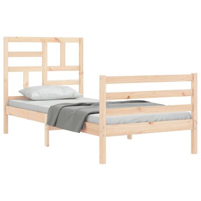 vidaXL Bed Frame without Mattress 90x200 cm Solid Wood