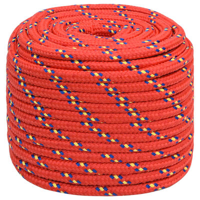 vidaXL Boat Rope Red 18 mm 25 m Polypropylene