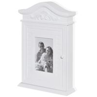 vidaXL Key Cabinet with Photo Frame White