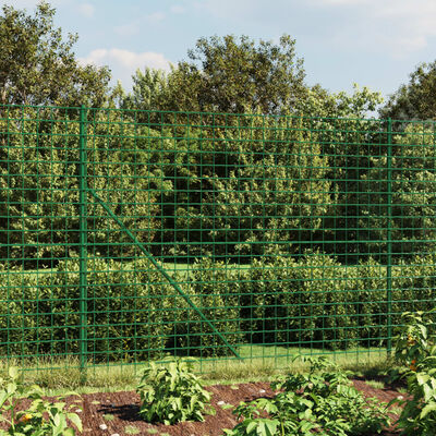 vidaXL Wire Mesh Fence Green 2x10 m Galvanised Steel