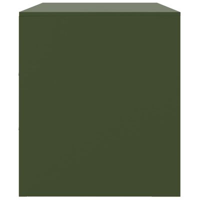 vidaXL TV Cabinet Olive Green 99x39x44 cm Steel