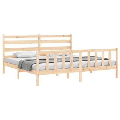 vidaXL Bed Frame without Mattress Solid Wood Pine