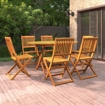 vidaXL 7 Piece Garden Dining Set Solid Wood Acacia