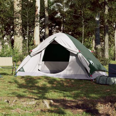 vidaXL Camping Tent Dome 2-Person Green Waterproof