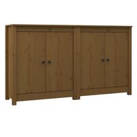 vidaXL Sideboards 2 pcs Honey Brown 70x35x80 cm Solid Wood Pine