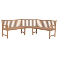 vidaXL Garden Corner Bench 185x185x90 cm Solid Teak Wood