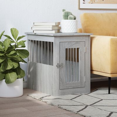 vidaXL Dog Crate Furniture Grey Sonoma 45x62x59 cm Engineered Wood