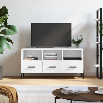 vidaXL TV Cabinet White 102x36x50 cm Engineered Wood