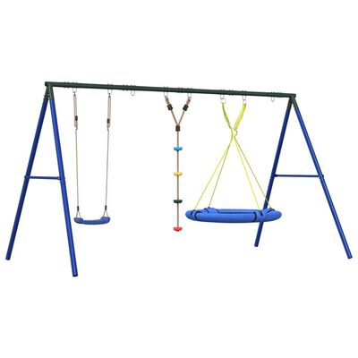 vidaXL Outdoor Swing Set with Swing, Disc Swing, Saucer Swing