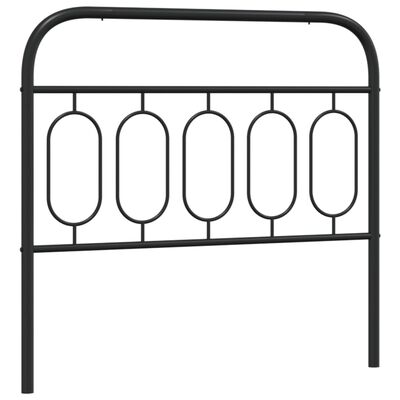 vidaXL Metal Headboard Black 100 cm