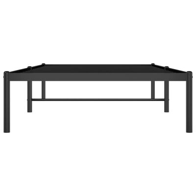 vidaXL Metal Bed Frame without Mattress Black 90x190 cm Single