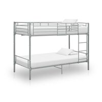 vidaXL Bunk Bed without Mattress Grey Metal 90x200 cm