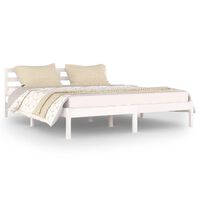 vidaXL Bed Frame without Mattress Solid Wood Pine 160x200 cm White