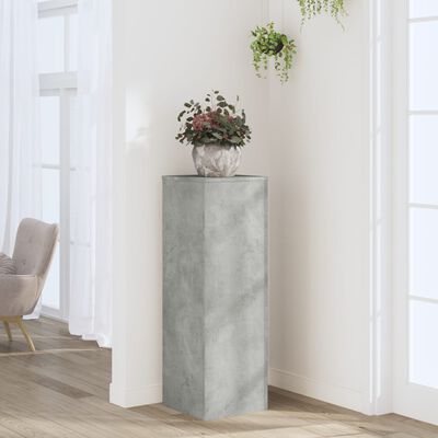 vidaXL Plant Stand Concrete Grey 33x33x100 cm Engineered Wood