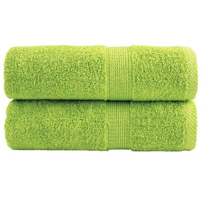 vidaXL Premium Soap Towels SOLUND 2 pcs Apple Green 30x30 cm 600 gsm