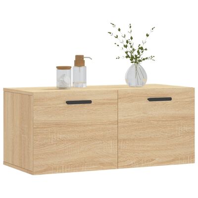 vidaXL Wall Cabinet Sonoma Oak 80x36.5x35 cm Engineered Wood