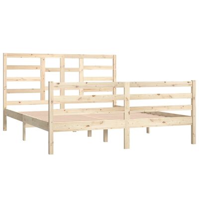 vidaXL Bed Frame without Mattress Solid Wood 160x200 cm