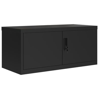 vidaXL File Cabinet Black 90x40x145 cm Steel