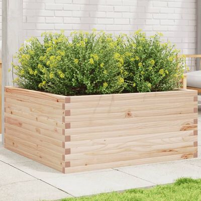 vidaXL Garden Planter 100x100x46 cm Solid Wood Pine