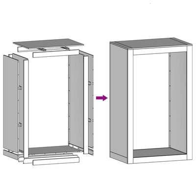 vidaXL Firewood Rack White 60x40x100 cm Steel