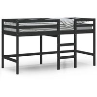 vidaXL Kids' Loft Bed without Mattress with Ladder Black 80x200 cm