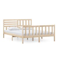 vidaXL Bed Frame without Mattress King Size Solid Wood