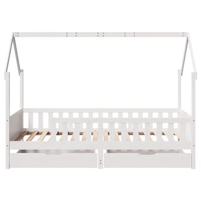 vidaXL Kids Bed Frame with Drawers without Mattress 80x200 cm Solid Wood