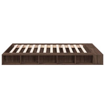 vidaXL Bed Frame without Mattress Brown Oak 160x200 cm