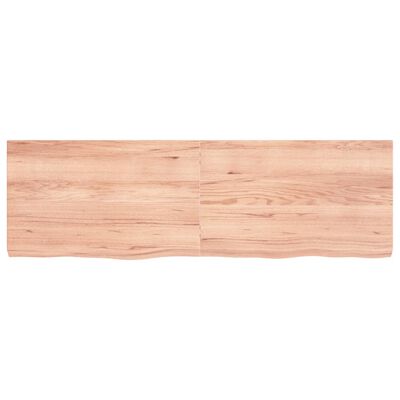 vidaXL Bathroom Countertop Light Brown 160x50x(2-6)cm Treated Solid Wood