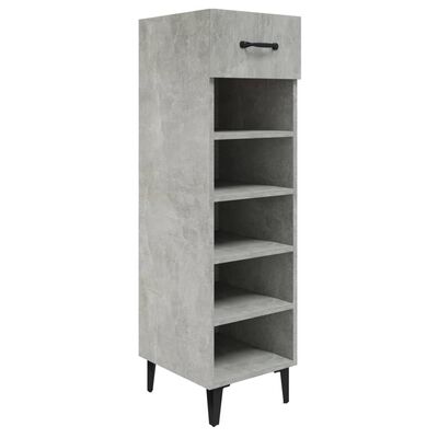 vidaXL Shoe Cabinet Concrete Grey 30x35x105 cm Engineered Wood