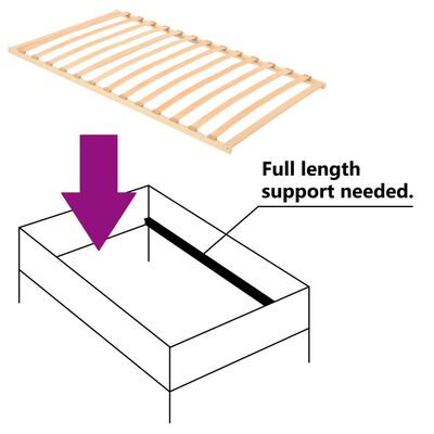 vidaXL Slatted Bed without Mattress Base with 13 Slats 120x200 cm