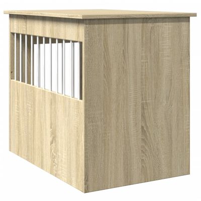 vidaXL Dog Crate Furniture Sonoma Oak 55x80x68 cm Engineered Wood